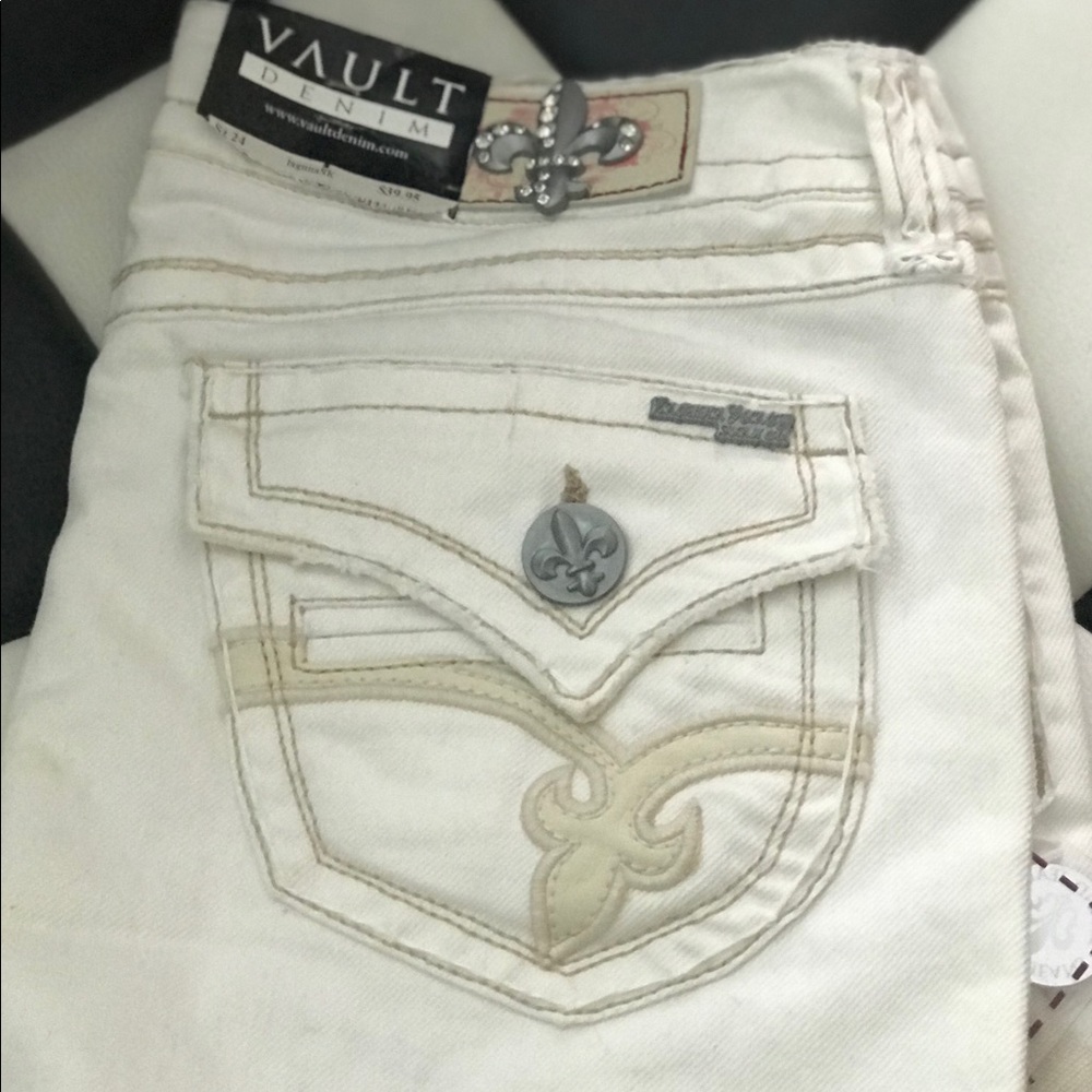 White Denim Skirt